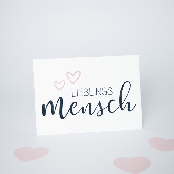 Postkarte letterpress „Lieblings Mensch“