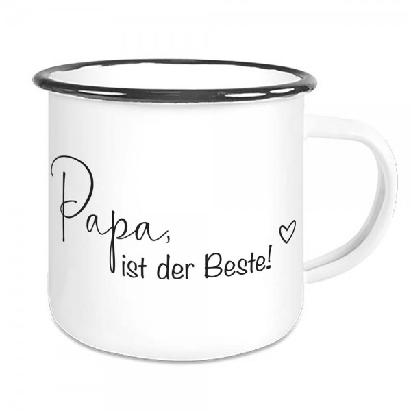 Emaillebecher „Papa ist der Beste“