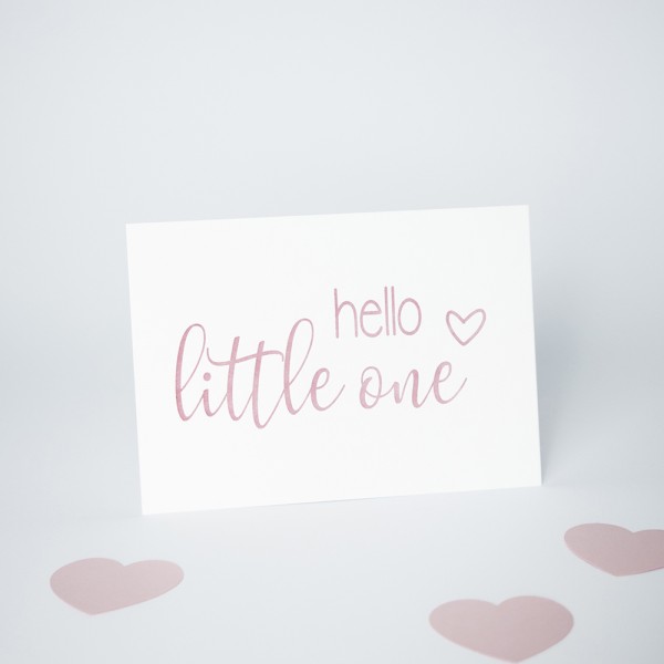 Postkarte letterpress „hello little one“